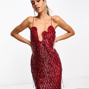 ASOS Design Embellished Strapless Gown ❤️